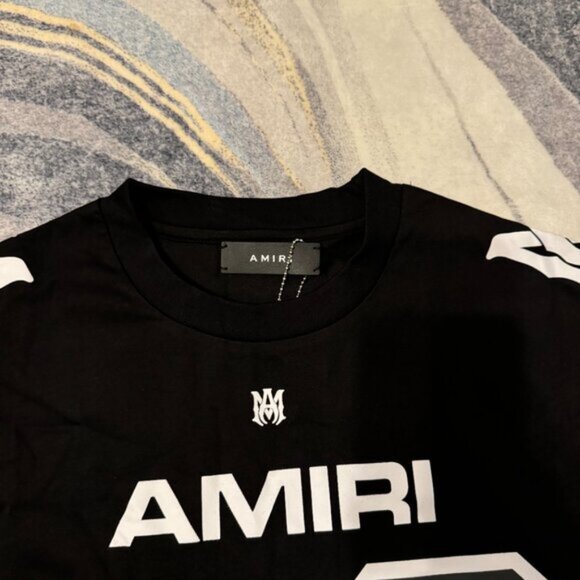 Amiri 22 Jersey Black Tee Mens Size Small Medium or Large - Picture 3 of 4